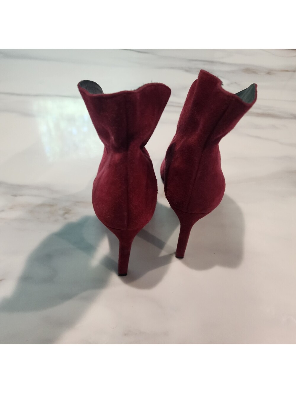L.K. Bennett Burgundy Suede Stiletto Ankle Boots Women’s EU 41 - Picture 3 of 8
